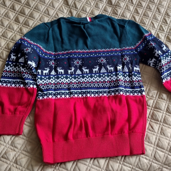 Tommy Hilfiger Boys Kids' Reindeer Fair Isle Sweater XS 4-5 Holiday Christmas - Picture 3 of 4